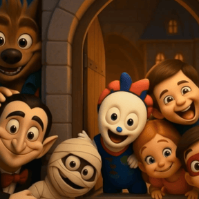 Witch, dracula, mummy, spooky