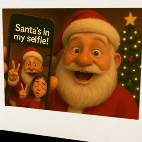Santa doing selfie