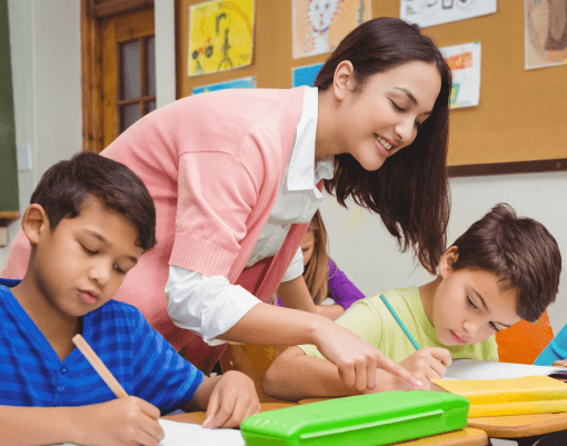 teacher and students