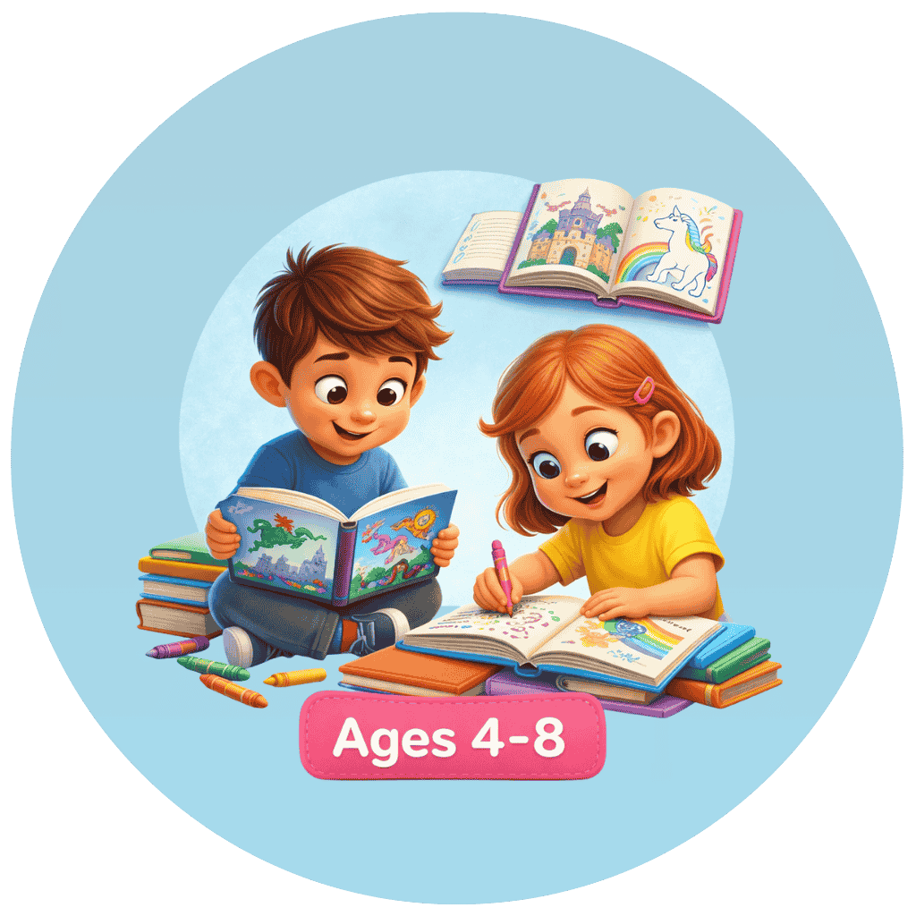 children ages 4-8 coloring