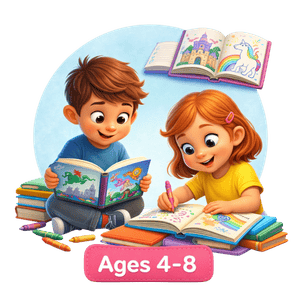 kids ages 4-8 coloring books