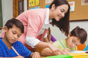 teacher and students